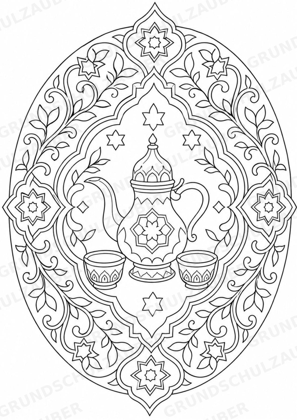 Ramadan Mandalas Ausmalbilder – Religion – 15 Malvorlagen – Materialseite 10