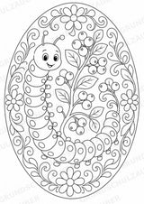 Raupe Mandalas Ausmalbilder – Tiere – 15 Malvorlagen – Materialseite 9
