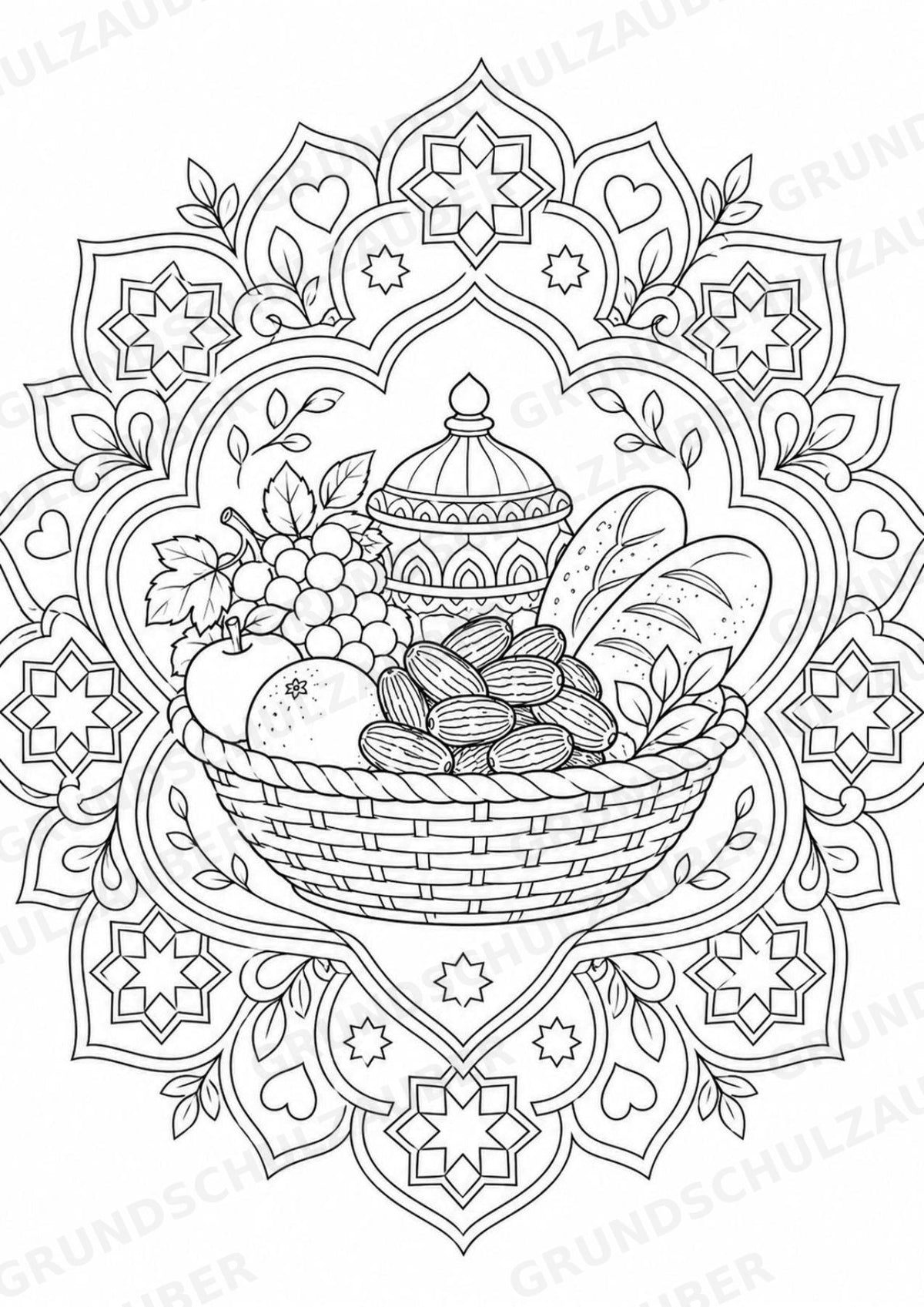 Ramadan Mandalas Ausmalbilder – Religion – 15 Malvorlagen – Materialseite 13