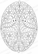 Raupe Mandalas Ausmalbilder – Tiere – 15 Malvorlagen – Materialseite 11