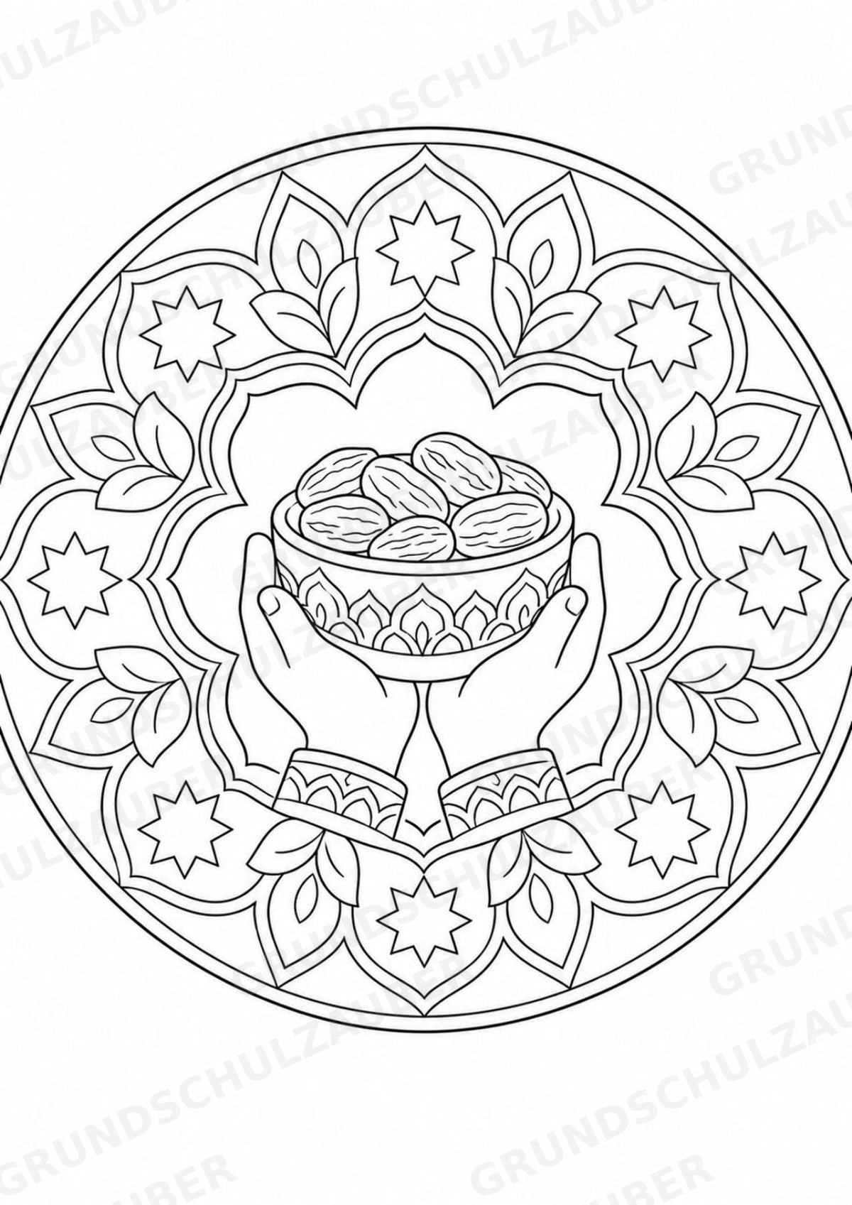 Ramadan Mandalas Ausmalbilder – Religion – 15 Malvorlagen – Materialseite 14