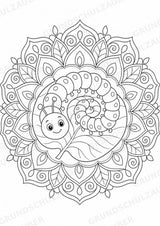 Raupe Mandalas Ausmalbilder – Tiere – 15 Malvorlagen – Materialseite 12