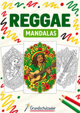 Reggae Mandalas Ausmalbilder – Musik – 15 Malvorlagen – Cover