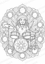 Reggae Mandalas Ausmalbilder – Musik – 15 Malvorlagen – Materialseite 5
