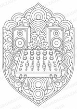 Reggae Mandalas Ausmalbilder – Musik – 15 Malvorlagen – Materialseite 7
