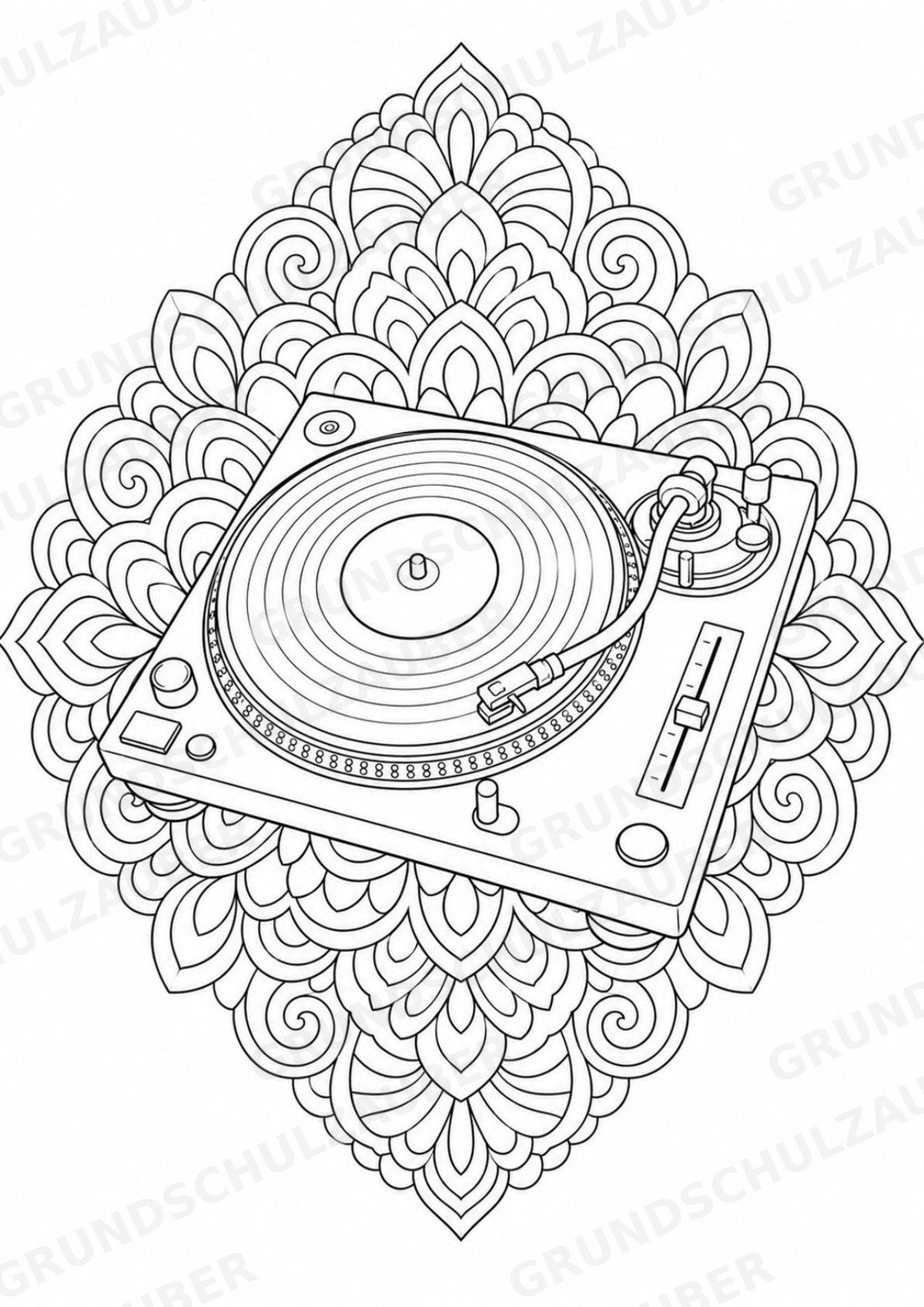 Reggae Mandalas Ausmalbilder – Musik – 15 Malvorlagen – Materialseite 8