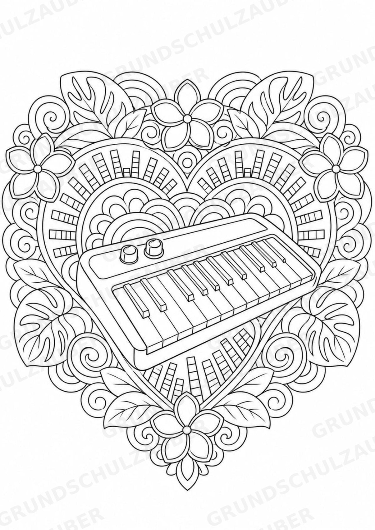 Reggae Mandalas Ausmalbilder – Musik – 15 Malvorlagen – Materialseite 10