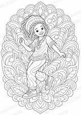 Reggae Mandalas Ausmalbilder – Musik – 15 Malvorlagen – Materialseite 11