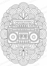 Reggae Mandalas Ausmalbilder – Musik – 15 Malvorlagen – Materialseite 12