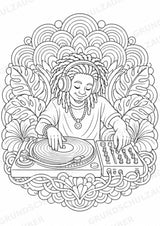 Reggae Mandalas Ausmalbilder – Musik – 15 Malvorlagen – Materialseite 13