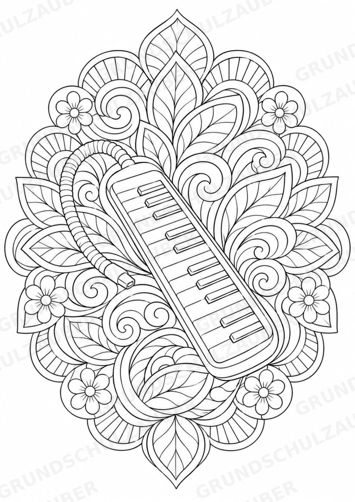 Reggae Mandalas Ausmalbilder – Musik – 15 Malvorlagen – Materialseite 16