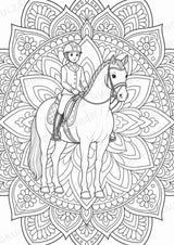 Reitsport Mandalas Ausmalbilder – Sport – 15 Malvorlagen – Materialseite 3