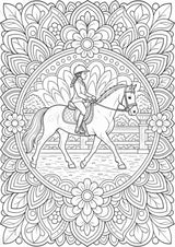 Reitsport Mandalas Ausmalbilder – Sport – 15 Malvorlagen – Materialseite 4