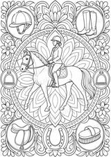 Reitsport Mandalas Ausmalbilder – Sport – 15 Malvorlagen – Materialseite 5