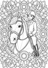 Reitsport Mandalas Ausmalbilder – Sport – 15 Malvorlagen – Materialseite 6