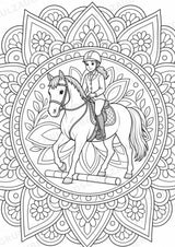 Reitsport Mandalas Ausmalbilder – Sport – 15 Malvorlagen – Materialseite 7