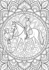 Reitsport Mandalas Ausmalbilder – Sport – 15 Malvorlagen – Materialseite 10
