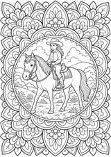 Reitsport Mandalas Ausmalbilder – Sport – 15 Malvorlagen – Materialseite 11