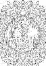 Reitsport Mandalas Ausmalbilder – Sport – 15 Malvorlagen – Materialseite 12