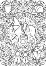 Reitsport Mandalas Ausmalbilder – Sport – 15 Malvorlagen – Materialseite 13