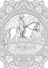 Reitsport Mandalas Ausmalbilder – Sport – 15 Malvorlagen – Materialseite 14