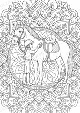 Reitsport Mandalas Ausmalbilder – Sport – 15 Malvorlagen – Materialseite 15