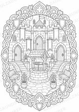 Ritter Burgen Mandalas Ausmalbilder – Geschichte und Kulturen – 15 Malvorlagen – Materialseite 10
