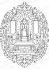 Ritter Burgen Mandalas Ausmalbilder – Geschichte und Kulturen – 15 Malvorlagen – Materialseite 11