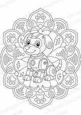Roboter Mandalas Ausmalbilder – IT – 15 Malvorlagen – Materialseite 4