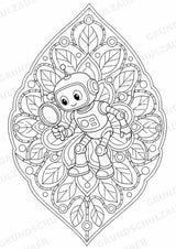 Roboter Mandalas Ausmalbilder – IT – 15 Malvorlagen – Materialseite 9