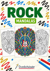 Rock Mandalas Ausmalbilder – Musik – 15 Malvorlagen – Cover