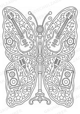 Rock Mandalas Ausmalbilder – Musik – 15 Malvorlagen – Materialseite 13