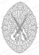 Rock Mandalas Ausmalbilder – Musik – 15 Malvorlagen – Materialseite 14