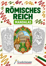 Römisches Reich Mandalas Ausmalbilder – Geschichte und Kulturen – 15 Malvorlagen – Cover