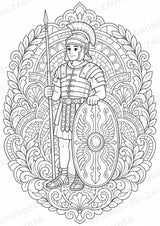 Römisches Reich Mandalas Ausmalbilder – Geschichte und Kulturen – 15 Malvorlagen – Materialseite 7