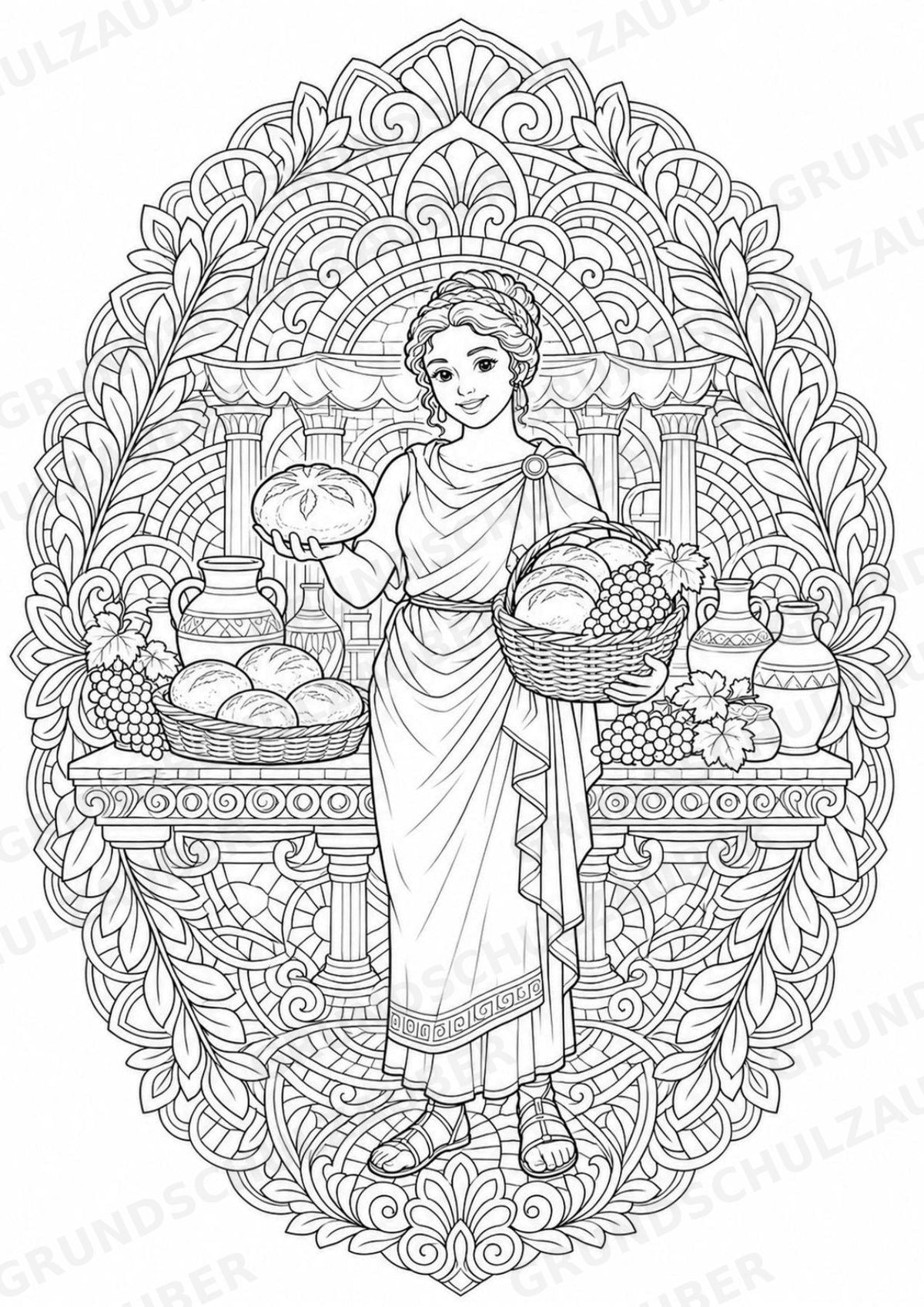 Römisches Reich Mandalas Ausmalbilder – Geschichte und Kulturen – 15 Malvorlagen – Materialseite 11