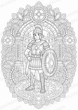 Römisches Reich Mandalas Ausmalbilder – Geschichte und Kulturen – 15 Malvorlagen – Materialseite 12