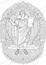 Römisches Reich Mandalas Ausmalbilder – Geschichte und Kulturen – 15 Malvorlagen – Materialseite 15