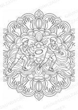 Rugby Mandalas Ausmalbilder – Sport – 15 Malvorlagen – Materialseite 4