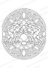 Rugby Mandalas Ausmalbilder – Sport – 15 Malvorlagen – Materialseite 7
