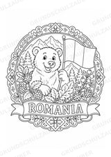 Rumänien Mandalas Ausmalbilder – Länder und Kulturen – 15 Malvorlagen – Materialseite 3