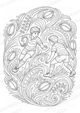 Rugby Mandalas Ausmalbilder – Sport – 15 Malvorlagen – Materialseite 10