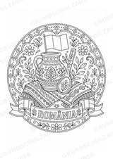 Rumänien Mandalas Ausmalbilder – Länder und Kulturen – 15 Malvorlagen – Materialseite 7