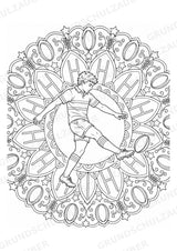 Rugby Mandalas Ausmalbilder – Sport – 15 Malvorlagen – Materialseite 12