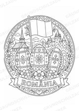 Rumänien Mandalas Ausmalbilder – Länder und Kulturen – 15 Malvorlagen – Materialseite 10