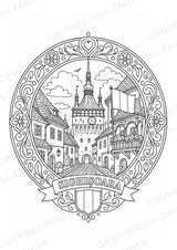 Rumänien Mandalas Ausmalbilder – Länder und Kulturen – 15 Malvorlagen – Materialseite 14