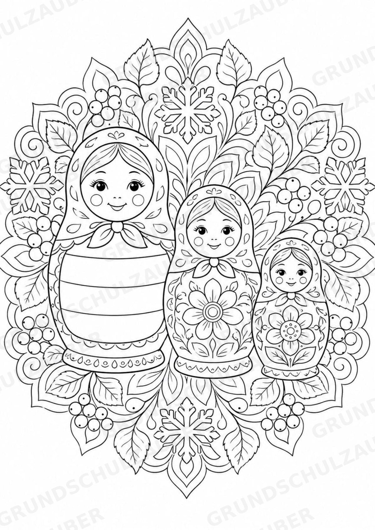 Russland Mandalas Ausmalbilder – Länder und Kulturen – 15 Malvorlagen – Materialseite 11