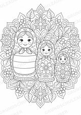 Russland Mandalas Ausmalbilder – Länder und Kulturen – 15 Malvorlagen – Materialseite 11