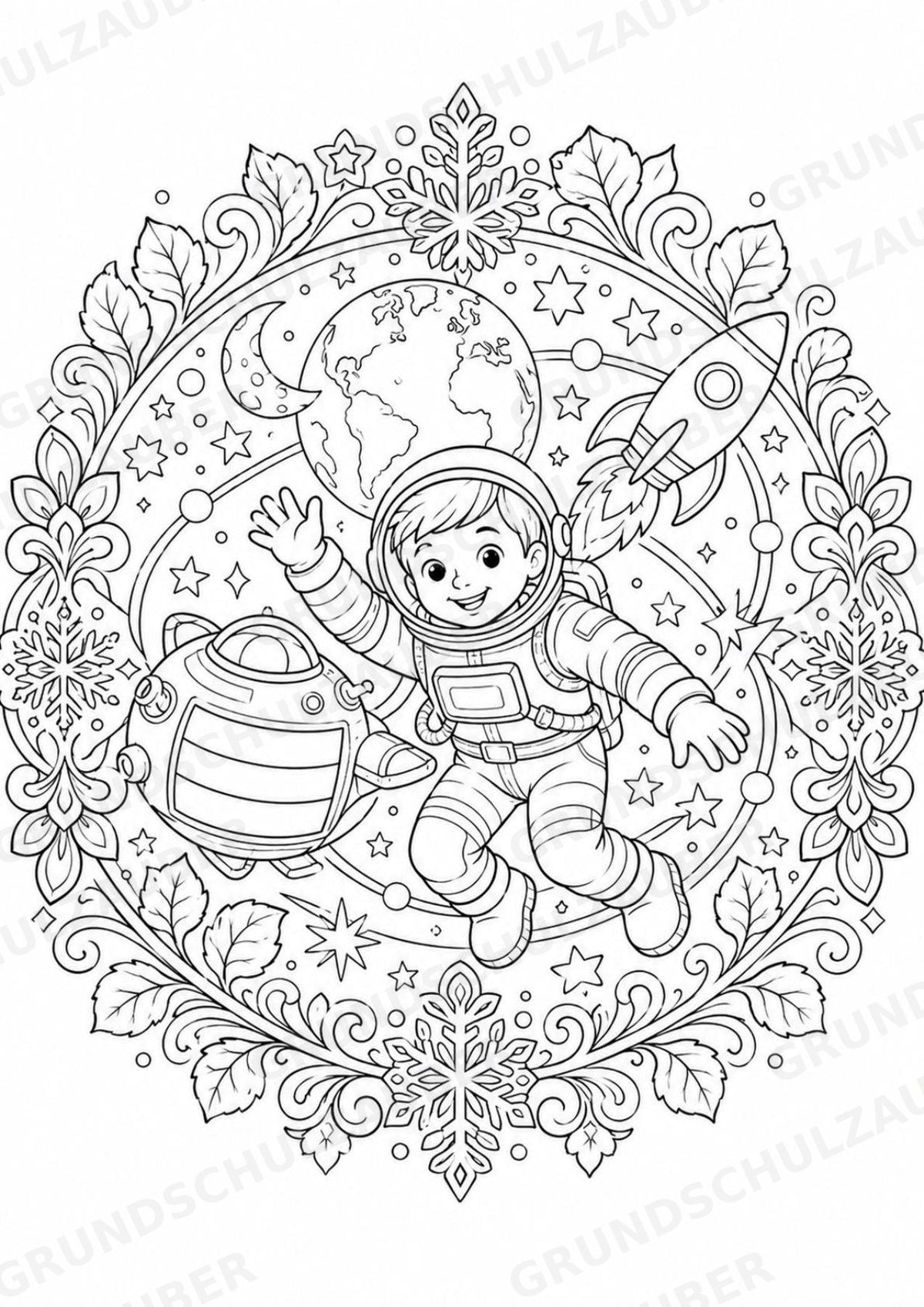 Russland Mandalas Ausmalbilder – Länder und Kulturen – 15 Malvorlagen – Materialseite 15