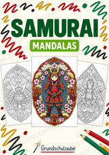 Samurai Mandalas Ausmalbilder – Geschichte – 15 Malvorlagen – Cover